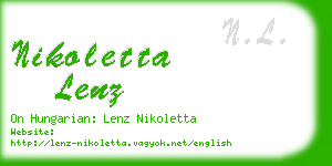 nikoletta lenz business card